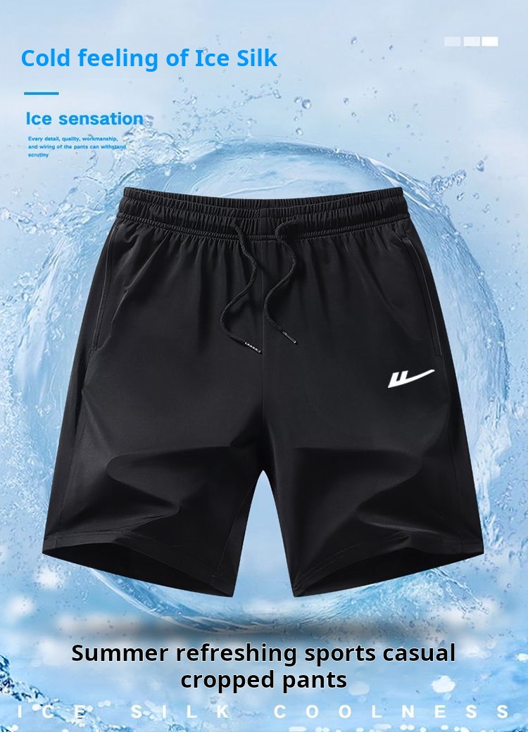 【2 piece】Unisex Athletic Shorts, Navy & Black. Elastic waist for comfort, striped sides for style. Durable, breathable fabric, perfect for sports like jogging and daily wear. Long - lasting, easy to m