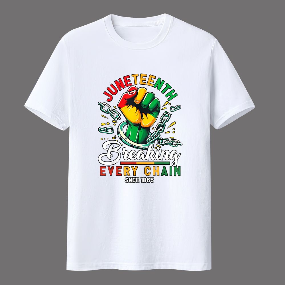 Man clothes【3-piece】Men's Graphic T - Shirts, in White, Red, Black. Juneteenth - themed design, periodic table quote, "It Is What It Is" slogan. Comfort fabric, casual style for everyday wear.