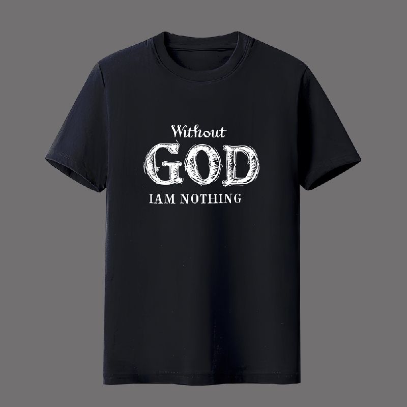 Man clothes【3-piece 】Men's Graphic Tees, White/Red/Black. Features skull - money design, "Favorite Son - in - Law" slogan, "Without God I Am Nothing" text. Comfort fabric, for casual wear.