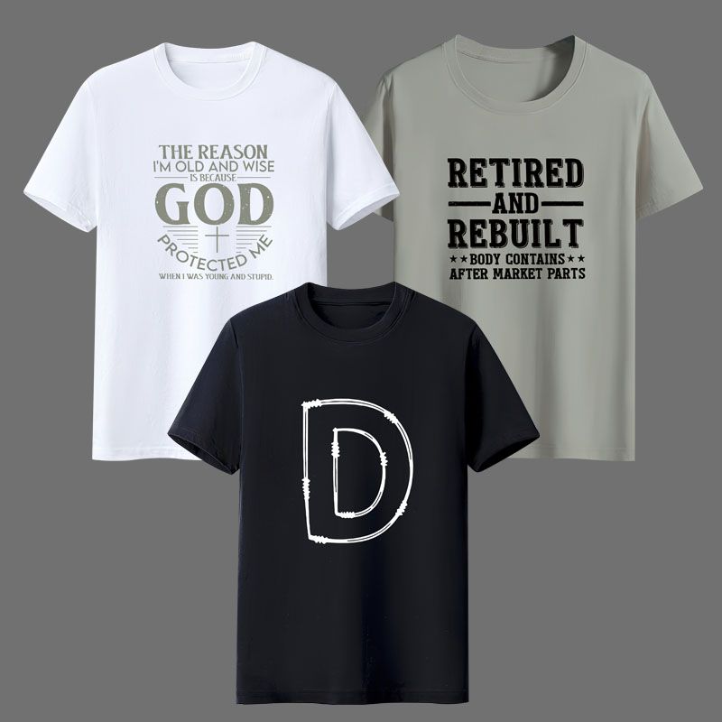 Men's clothing - Summer - Short-sleeved T-shirt - Printed - New style   Men's new summer fashion loose casual short sleeve T-shirt