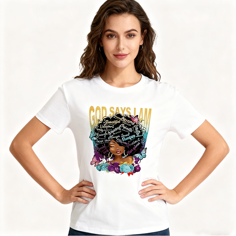 3pcs/set women's t-shirt fashion casual t-shirt women's shirt women's top girl print short sleeve personality t-shirt girls t-shirt women's clothes