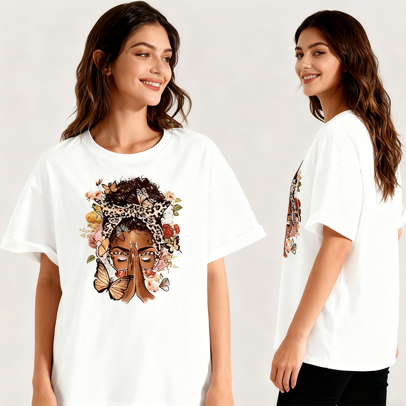 3pcs/set women's t-shirt fashion casual t-shirt women's shirt women's top girl print short sleeve personality t-shirt girls t-shirt women's clothes