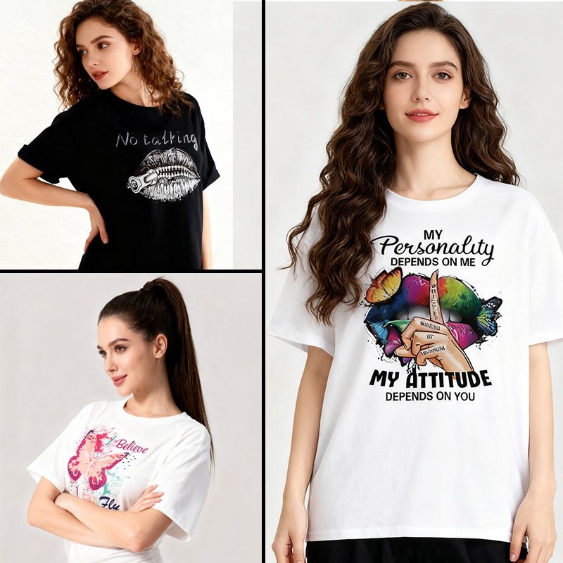 Tshirts Women T-shirts 3 in 1 tshirts Women Clothes Shirts 3 PCS/Sets Women Tops Lady Wear shirts Africa Queen On Sale New Arrival