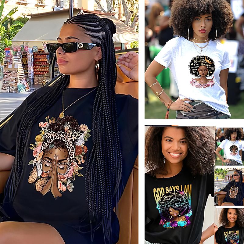 3pcs/set women's t-shirt fashion casual t-shirt women's shirt women's top girl print short sleeve personality t-shirt girls t-shirt women's clothes