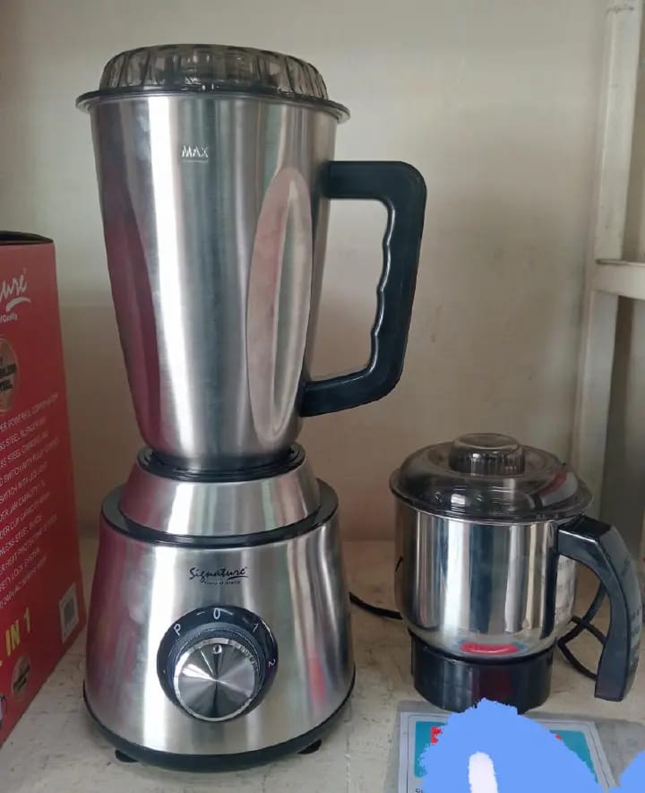 2 in 1 Signature blender with 1.5L Stainless steel Jar and 600ml grinder jar SG-BJ313G Super powerful signature blender with 600W copper motor