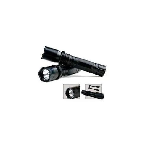 Self-Defense Torch With Electric Shock Black With shock With Free Bluetooth Earphone