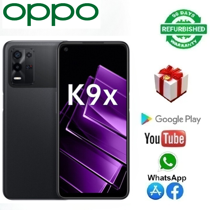 Refurbished OPPO K9X Smart Phone 5G 256GB+8GB 6.5" 5000mAh Fingerprint unlock phone Dual SIM 5G phone Refurbished Phone SmartPhones Mobile Phones 256GB phone 5G Phone OPPO phone smartphone