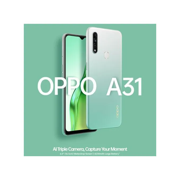 Refurbished OPPO A8 A31 Smart Phone 128GB+4GB 6.5" 4230mAh Fingerprint unlock phone Dual SIM 4G phone Refurbished Phone SmartPhones Mobile Phones 128GB phone 4G Phone OPPO phone smartphone