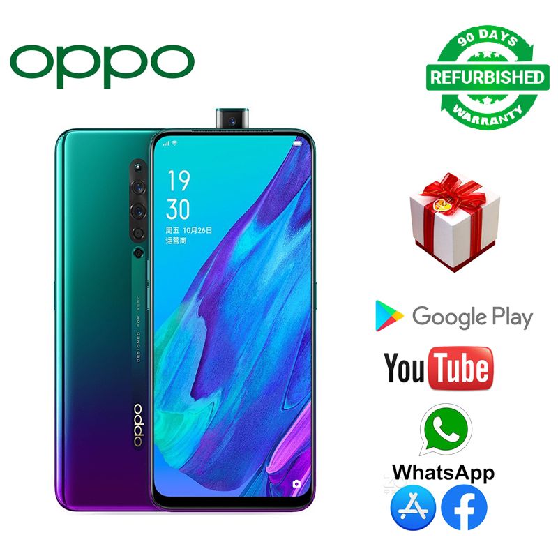 Refurbished OPPO Reno 2Z without fingerprint Google version 128GB+8GB 6.5 inches support 2G/3G/4G network dual SIM phone