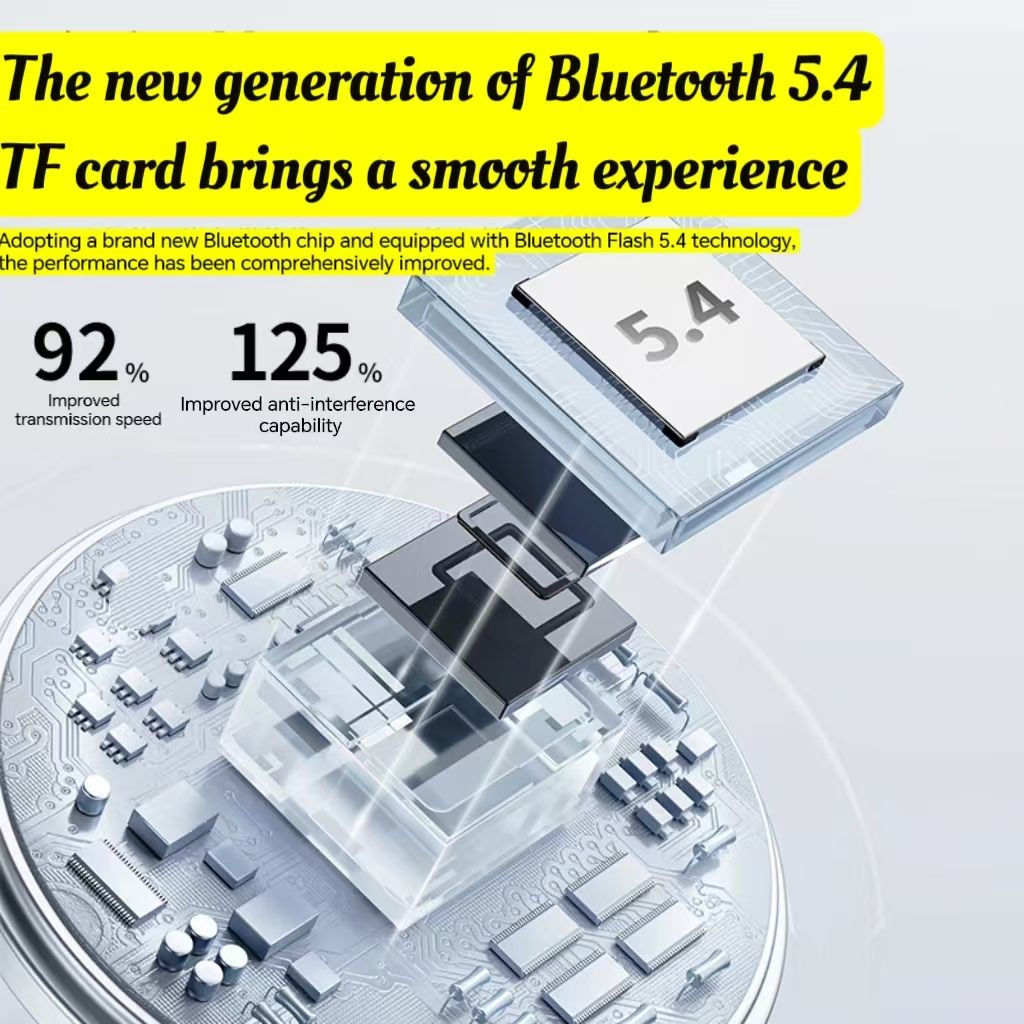 New digital neck hanging wireless Bluetooth earphones for sports, ultra long battery life, standby, ear return monitoring, card insertion, noise reduction, comfortable