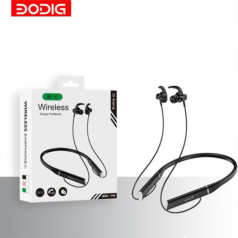 New  true wireless Leather neck Bluetooth earphone single ear in ear running Support SD Card Bluetooth earphone