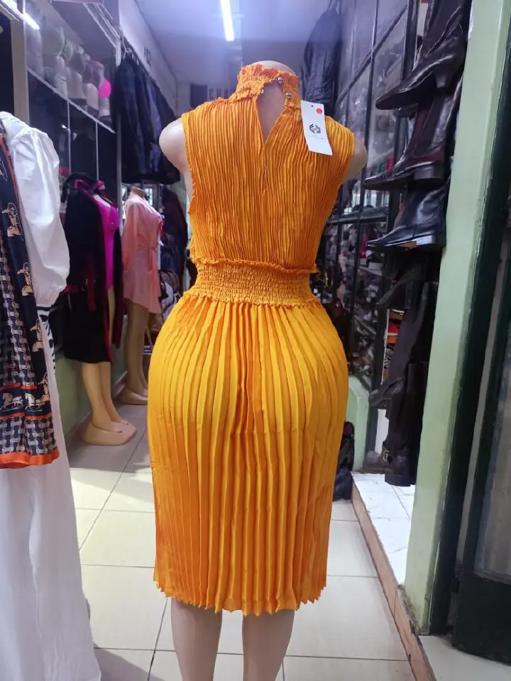 Fashion ladies pleat dress