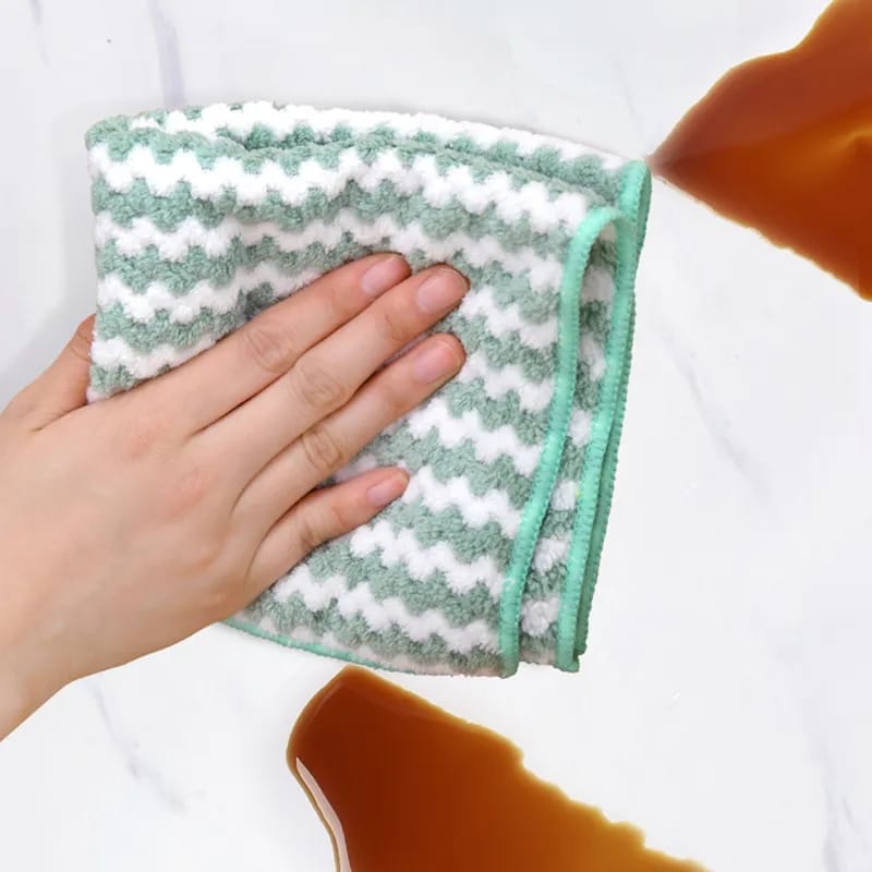 Anti-grease surface Towel. micro fiber material 5 IN 1 Microfiber Cleaning Drying and Cloth Absorbent Super Dish Microfiber Cloth Kitchen Towels.
