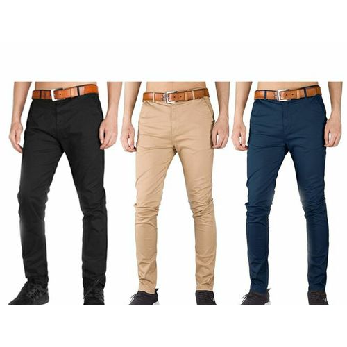 CLEARANCE OFFER Men Hard Khaki Trouser-Black +beige +Navy Blue