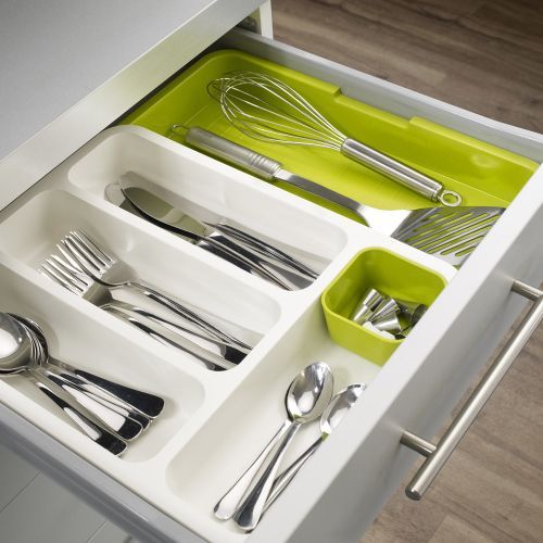 CLEARANCE OFFER Expandable Utensil Kitchen Tray Flatware and Cutlery Holder Storage for Spoons Forks Knives