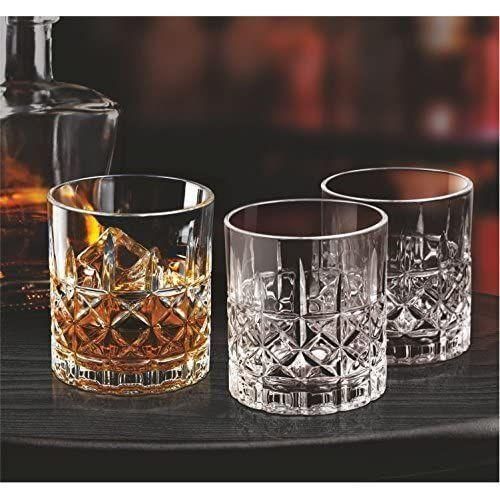 CLEARANCE OFFER Glass 6Pcs Wavy Design Crystal Whisky Glasses