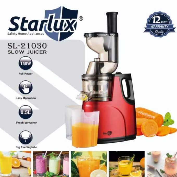 STARLUX SLOW JUICER   POWERFUL MOTOR 2 OUTLETS FOR JUICE AND PULP 150W FULL POWER