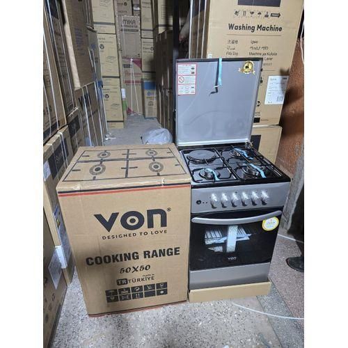 CLEARANCE OFFER VON Cooker 50X50Cm Standing 3Ga+ 1E Hotplate, Electric Oven