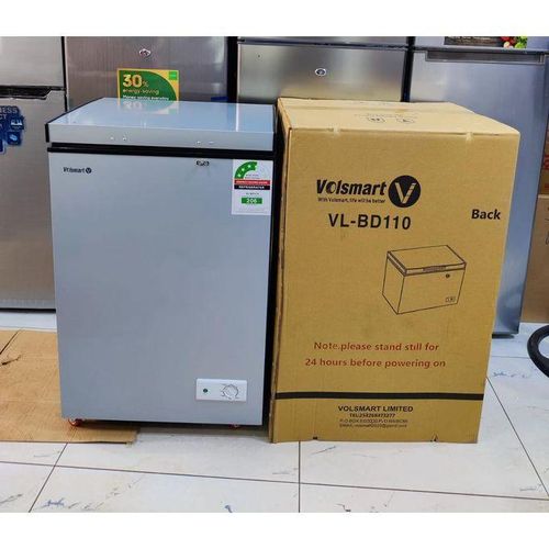 CLEARANCE OFFER VOLSMART Chest Freezer, Silver 110LITRES VL-BD110