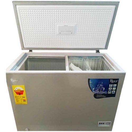 CLEARANCE OFFER 282 litres ROCH CHEST FREEZER WITH COOL PACK  SLIDING GLASS 
LOCK AND KEY
RCF-350-G