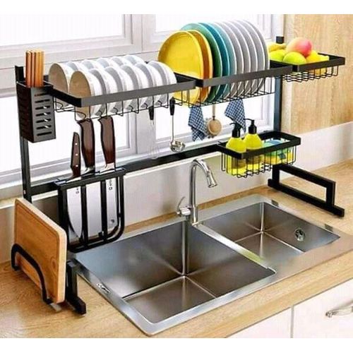 CLEARANCE OFFER Stainless Steel Dish Rack Drainer, Large Dish Rack Over Sink for Kitchen Counter Organizer Storage Space Saver