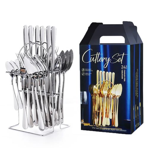 CLEARANCE OFFER 24pcs Cutlery Set Stainless Steel Stylish Cutlery Set