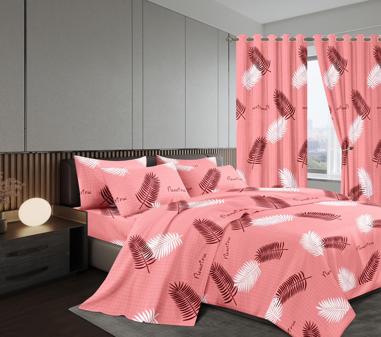 CLEARANCE OFFER 7 Pc Curtain Duvets, 7 Piece Duvet With Curtain Bedding Set
