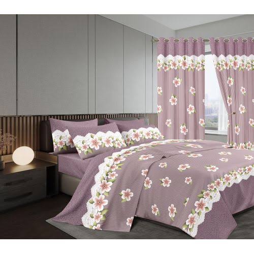 CLEARANCE OFFER 7 Pc Curtain Duvets, 7 Piece Duvet With Curtain Bedding Set