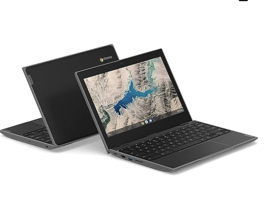 Lenovo 100e Chromebook 4GB 32GB eMMC SD Flash Memory Up to 256GB  11.6 Inch Chromebook HD - Intel N-Series N100-4 With Chrome OS English Keyboard Student Laptop