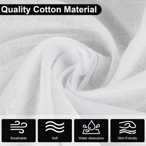 13pcs 100% Cotton White Handkerchiefs, LEDream 15''x15'' Men's Hankies, Classic Pocket Square for Business and Wedding