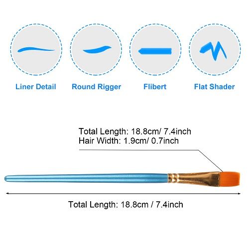 Acrylic Paint Brush Set, LEDream 50 Pcs Miniature Detail Painting Brushes for All Purpose Oil Watercolor