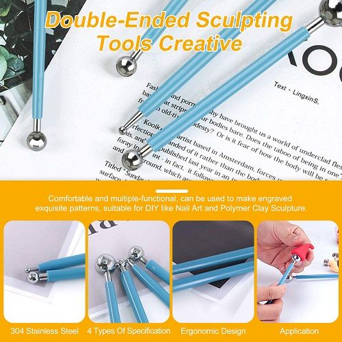 24 Pcs Polymer Clay Tools Set, LEDream Modeling Pottery Clay Sculpting Tools Kits for DIY