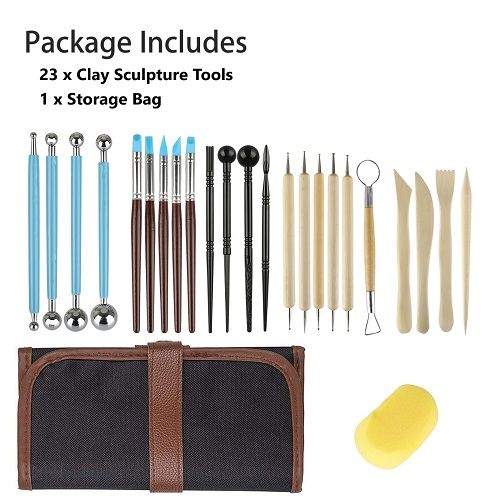 24 Pcs Polymer Clay Tools Set, LEDream Modeling Pottery Clay Sculpting Tools Kits for DIY
