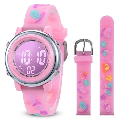 Kid Watch for Girls Boys, LEDream Sports Digital Watches, 3D Cute Cartoon Waterproof 7 Color LED Lights Outdoor Electrical Wrist Watch with Alarm Stopwatch Toy Gifts