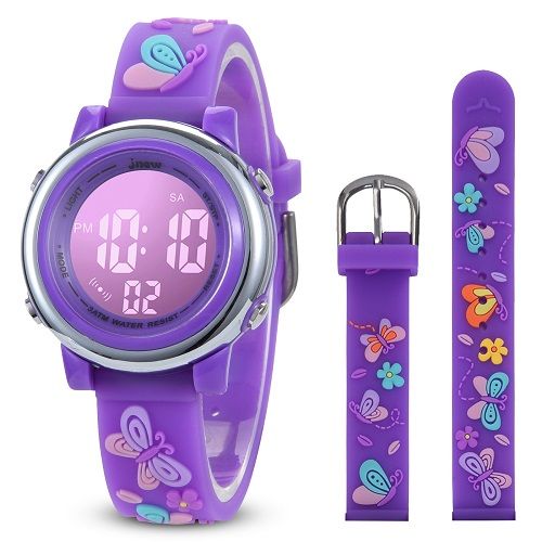Kid Watch for Girls Boys, LEDream Sports Digital Watches, 3D Cute Cartoon Waterproof 7 Color LED Lights Outdoor Electrical Wrist Watch with Alarm Stopwatch Toy Gifts