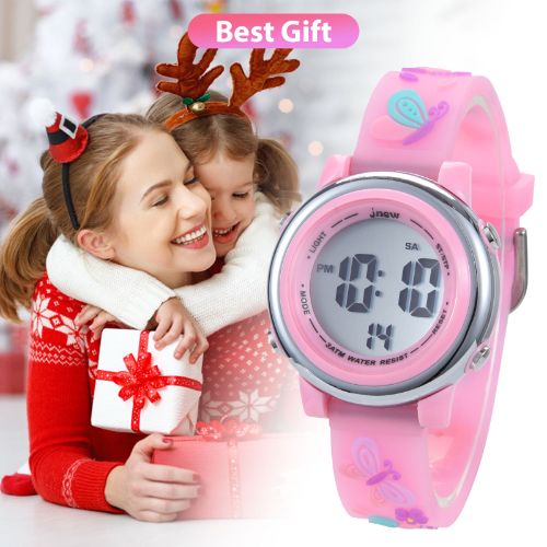 Kid Watch for Girls Boys, LEDream Sports Digital Watches, 3D Cute Cartoon Waterproof 7 Color LED Lights Outdoor Electrical Wrist Watch with Alarm Stopwatch Toy Gifts
