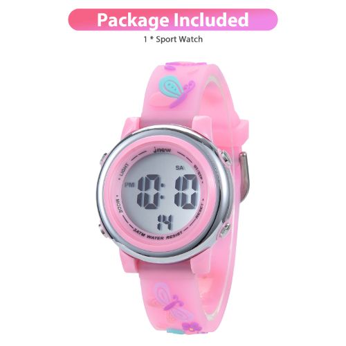 Kid Watch for Girls Boys, LEDream Sports Digital Watches, 3D Cute Cartoon Waterproof 7 Color LED Lights Outdoor Electrical Wrist Watch with Alarm Stopwatch Toy Gifts