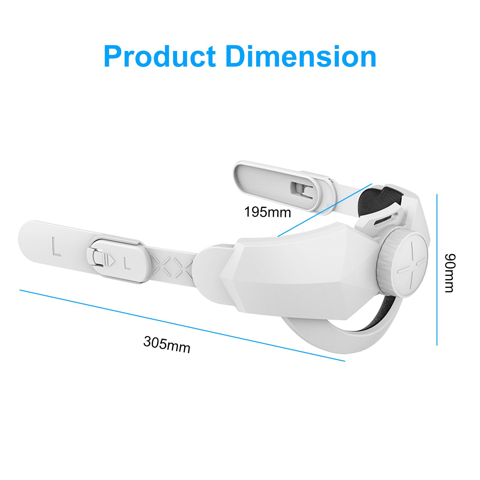 Head Strap for Oculus/Meta Quest 2 Accessories, LEDream Adjustable Elite Head Strap Fit for Quest 2 for Enhanced Support, Balance Weight, Reduce Pressure in VR, Suitable for Teenagers and Adults