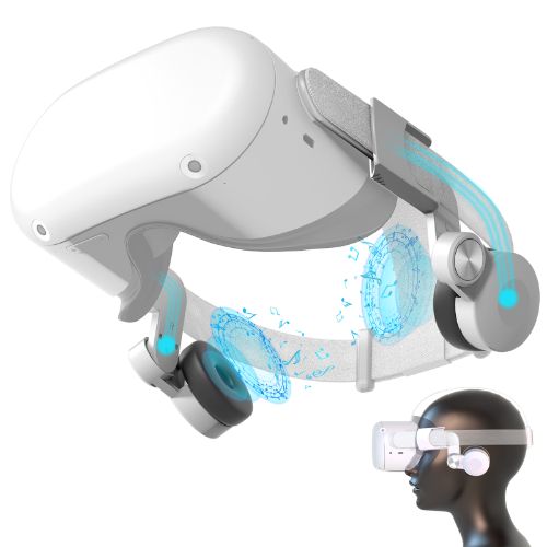 Adjustable Ear Muffs Fits for Meta Oculus Quest 2 Accessories VR Headset, LEDream Sound Earmuffs Enhance Sound Effect Fit for Oculus Quest 2, Meta Quest 2, Elite Head Strap, FIIT VR T2, T2power