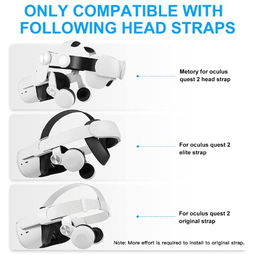 Adjustable Ear Muffs Fits for Meta Oculus Quest 2 Accessories VR Headset, LEDream Sound Earmuffs Enhance Sound Effect Fit for Oculus Quest 2, Meta Quest 2, Elite Head Strap, FIIT VR T2, T2power