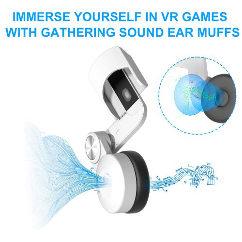 Adjustable Ear Muffs Fits for Meta Oculus Quest 2 Accessories VR Headset, LEDream Sound Earmuffs Enhance Sound Effect Fit for Oculus Quest 2, Meta Quest 2, Elite Head Strap, FIIT VR T2, T2power