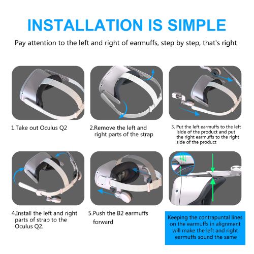 Adjustable Ear Muffs Fits for Meta Oculus Quest 2 Accessories VR Headset, LEDream Sound Earmuffs Enhance Sound Effect Fit for Oculus Quest 2, Meta Quest 2, Elite Head Strap, FIIT VR T2, T2power