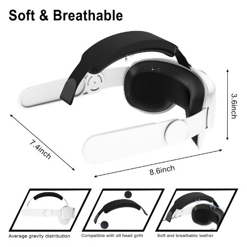 LEDream Adjustable Head Strap Fit for Oculus/Meta Quest 2 VR Headset, Replacement for Elite Strap, VR Headband Strap for Oculus Quest 2, Enhanced Support and Comfort in VR Gaming