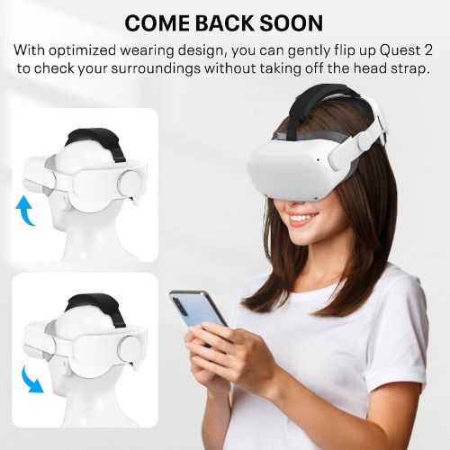 LEDream Adjustable Head Strap Fit for Oculus/Meta Quest 2 VR Headset, Replacement for Elite Strap, VR Headband Strap for Oculus Quest 2, Enhanced Support and Comfort in VR Gaming