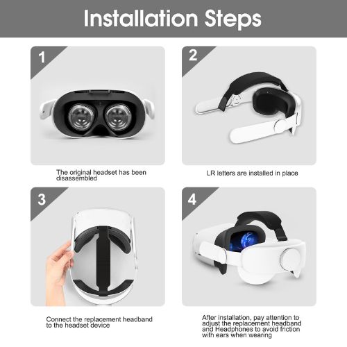 LEDream Adjustable Head Strap Fit for Oculus/Meta Quest 2 VR Headset, Replacement for Elite Strap, VR Headband Strap for Oculus Quest 2, Enhanced Support and Comfort in VR Gaming