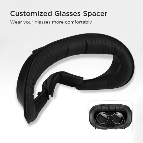 Face Cover Pad for Oculus Quest 2, LEDream 2Pcs Sweatproof Facial Interface Bracket & PU Leather Foam Face Cushion Compatible with Oculus Quest 2 VR Headset, Washable Lightproof Anti-Leakage
