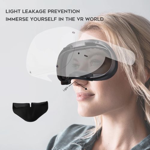 Face Cover Pad for Oculus Quest 2, LEDream 2Pcs Sweatproof Facial Interface Bracket & PU Leather Foam Face Cushion Compatible with Oculus Quest 2 VR Headset, Washable Lightproof Anti-Leakage