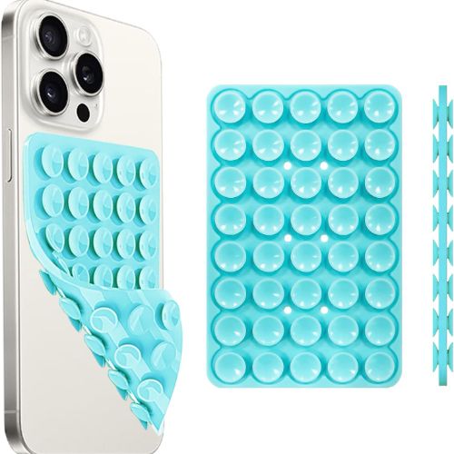 Silicone Suction Cup Phone Case Mount Double Sided, Phone Accessories Hands-Free Strong Grip Holder for Selfies and Videos, Silicon Phone Stand Fits for iPhone and Android, 1pcs