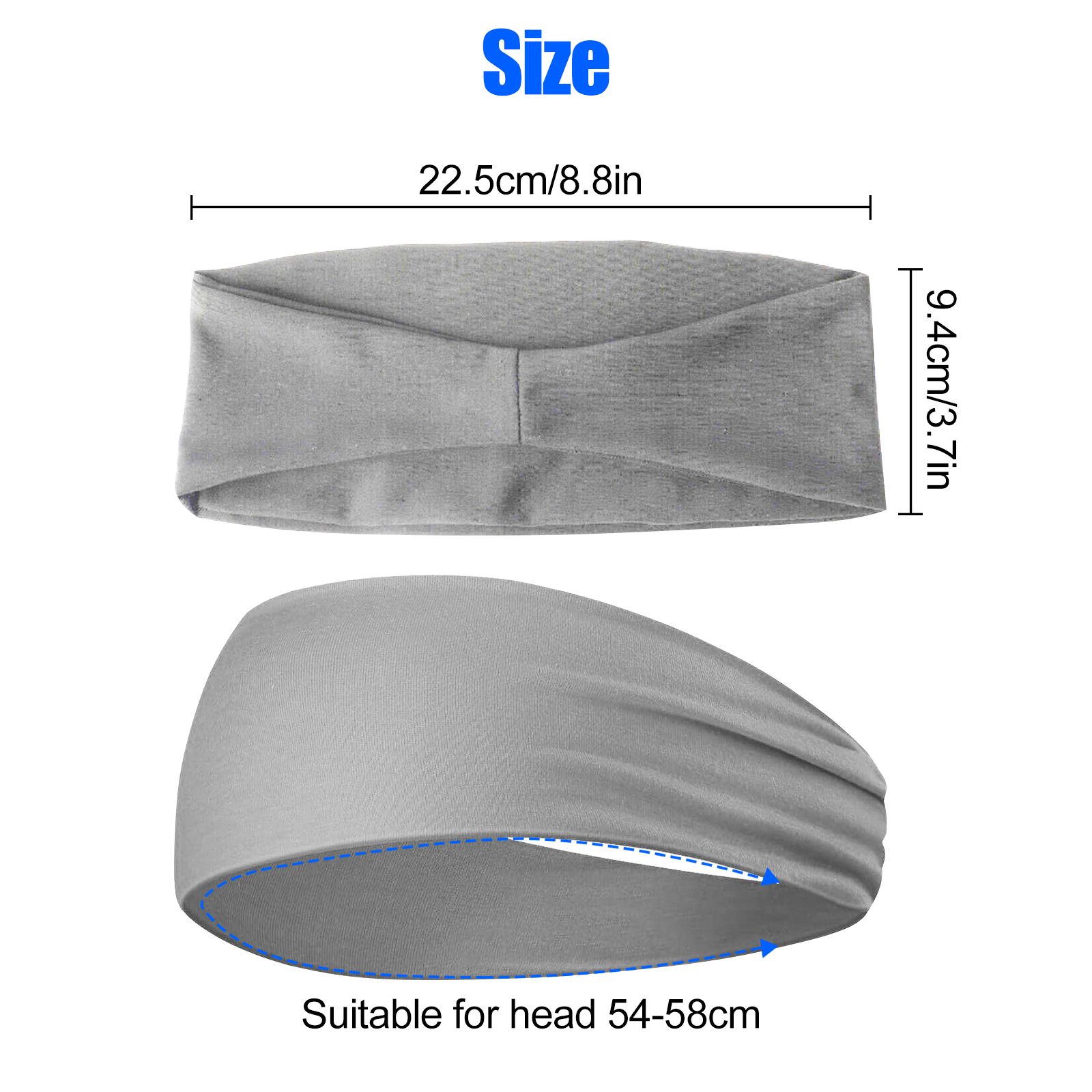 6pcs Running Headbands for Men Women Sweatbands Fashion Sports Sweat Bands Workout Fitness Running Yoga