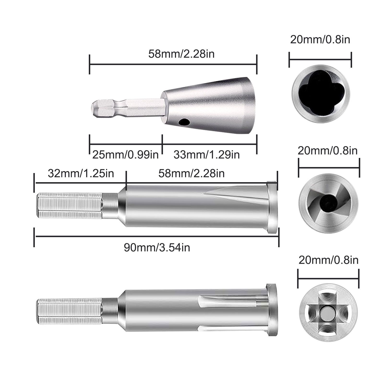 3pcs Wire Stripping & Twisting Tool Electrical Drill Wire Stripper Cable Nut Twister for Cable Quick Stripping